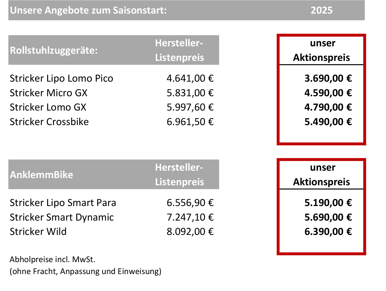 Unsere Angebote 2025
